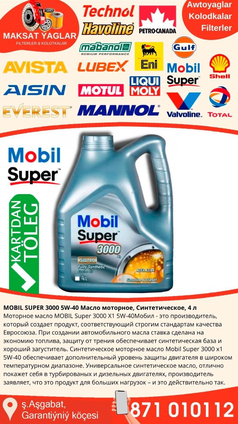 MOBIL SUPER 3000 MOTOR YAGLARY - Aşgabat - img 3