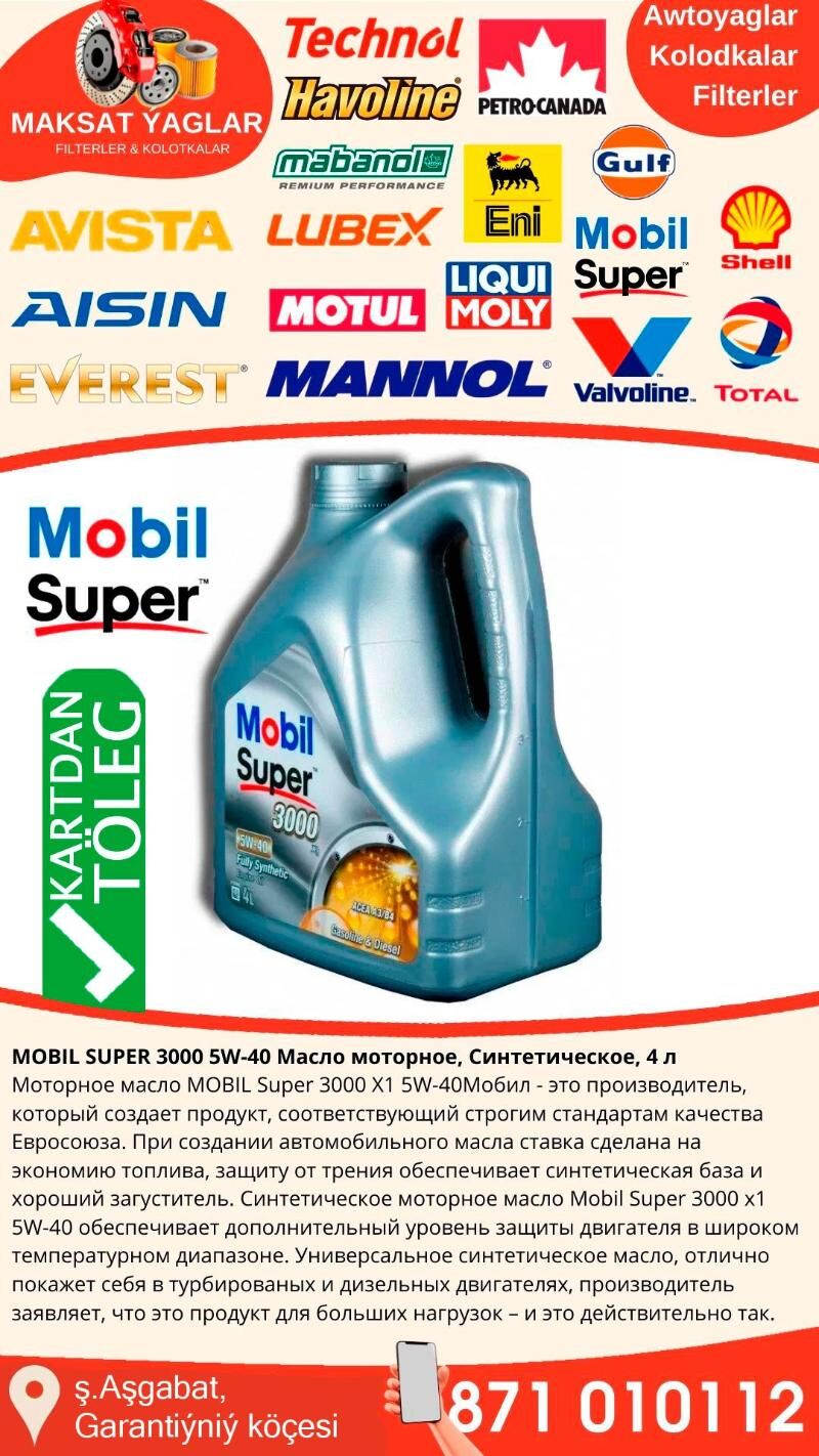 MOBIL SUPER 3000 MOTOR YAGLARY - Aşgabat - img 4