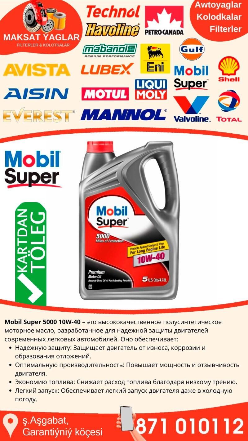 MOBIL SUPER 5000 Motor yagy - Aşgabat - img 2