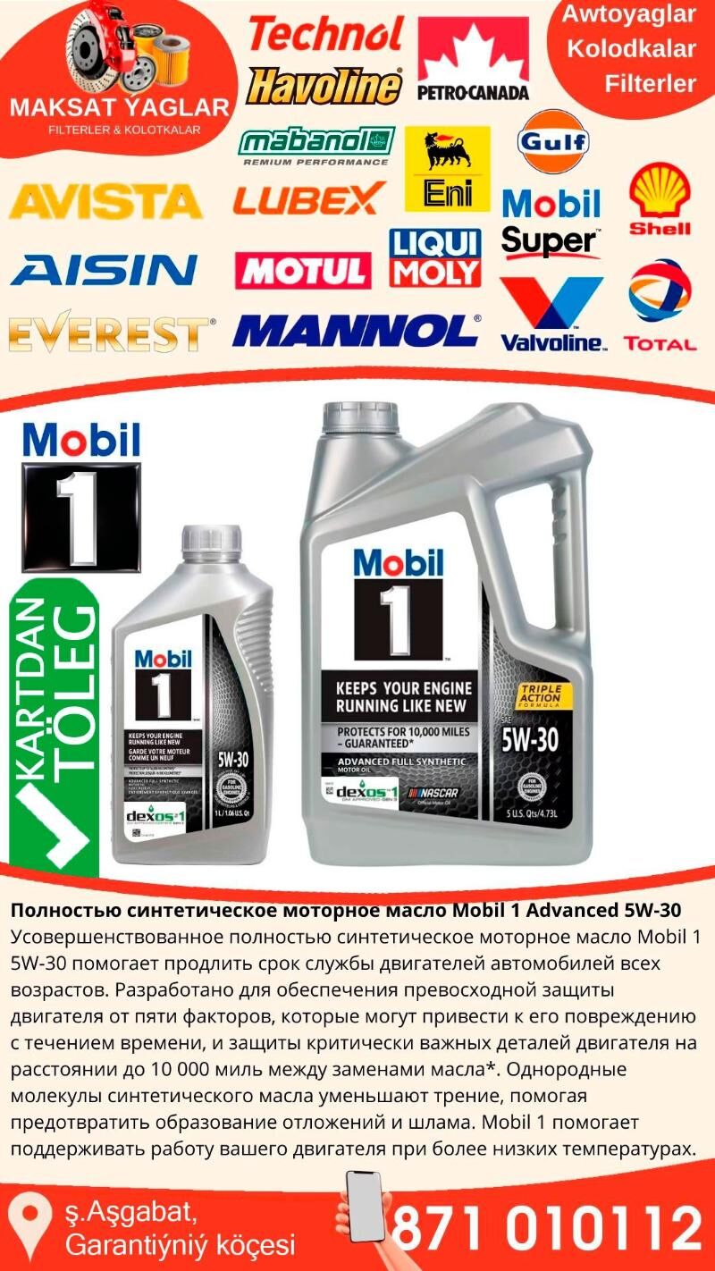 MOBIL 1 ÝAGLARY МАСЛА МОБИЛЬ 1 - Aşgabat - img 5