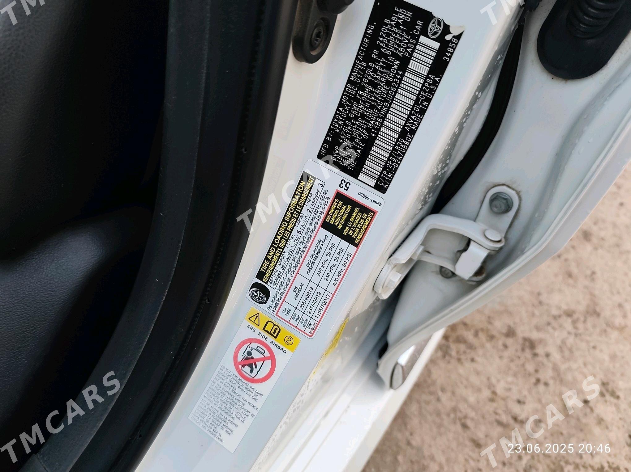 Toyota Camry 2018 - 340 000 TMT - Daşoguz - img 3