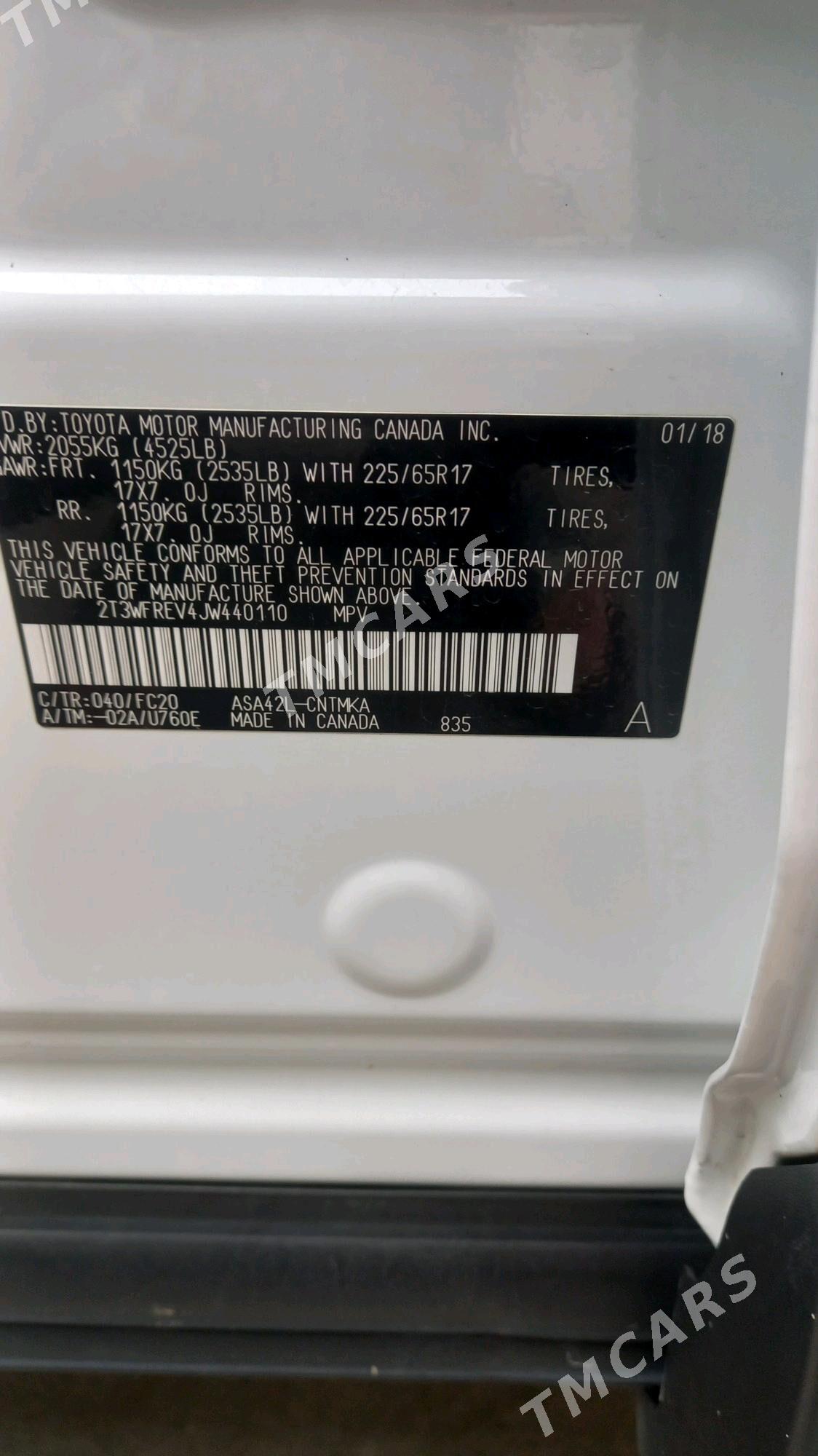 Toyota RAV4 2018 - 400 000 TMT - Aşgabat - img 3