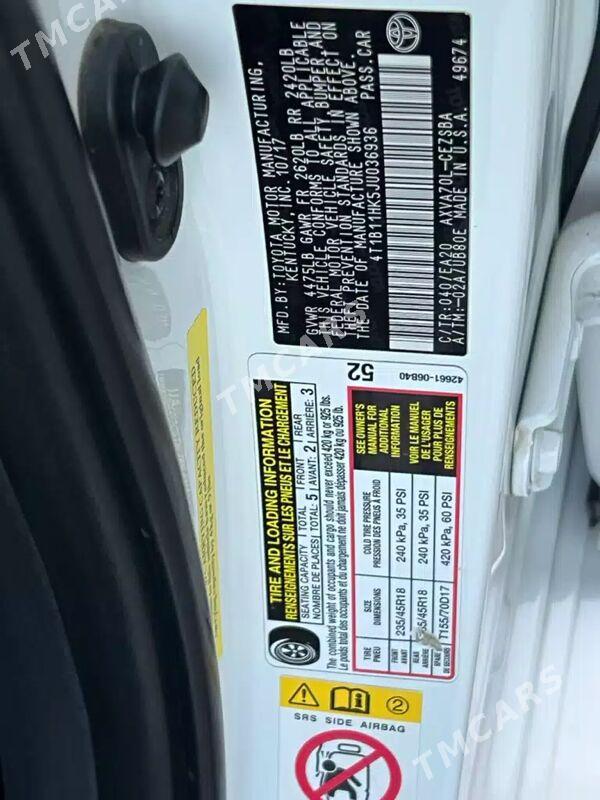 Toyota Camry 2018 - 295 000 TMT - Türkmenabat - img 7
