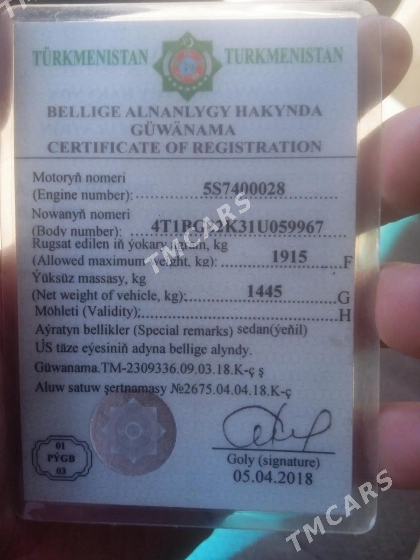 Toyota Camry 2001 - 130 000 TMT - Boldumsaz - img 5
