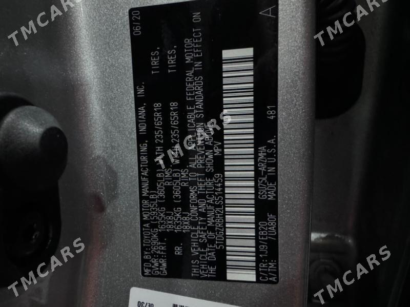 Toyota Highlander 2020 - 525 000 TMT - Мары - img 8