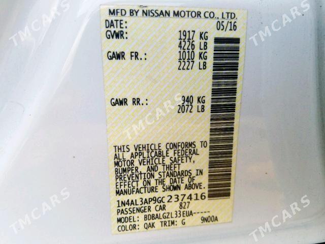 Nissan Altima 2016 - 160 000 TMT - Aşgabat - img 5