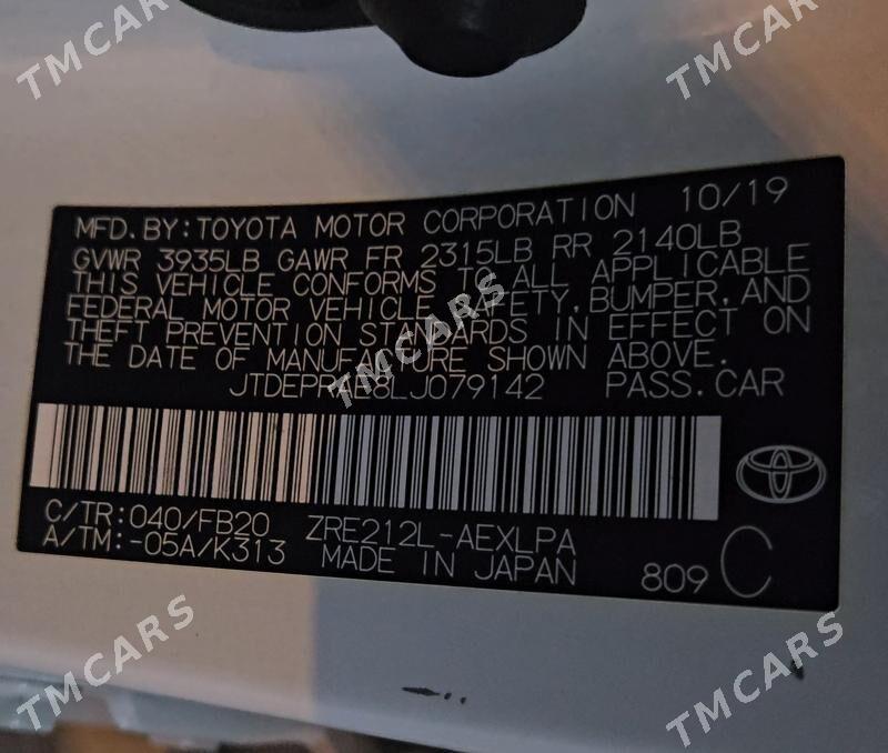 Toyota Corolla 2020 - 235 000 TMT - Aşgabat - img 6
