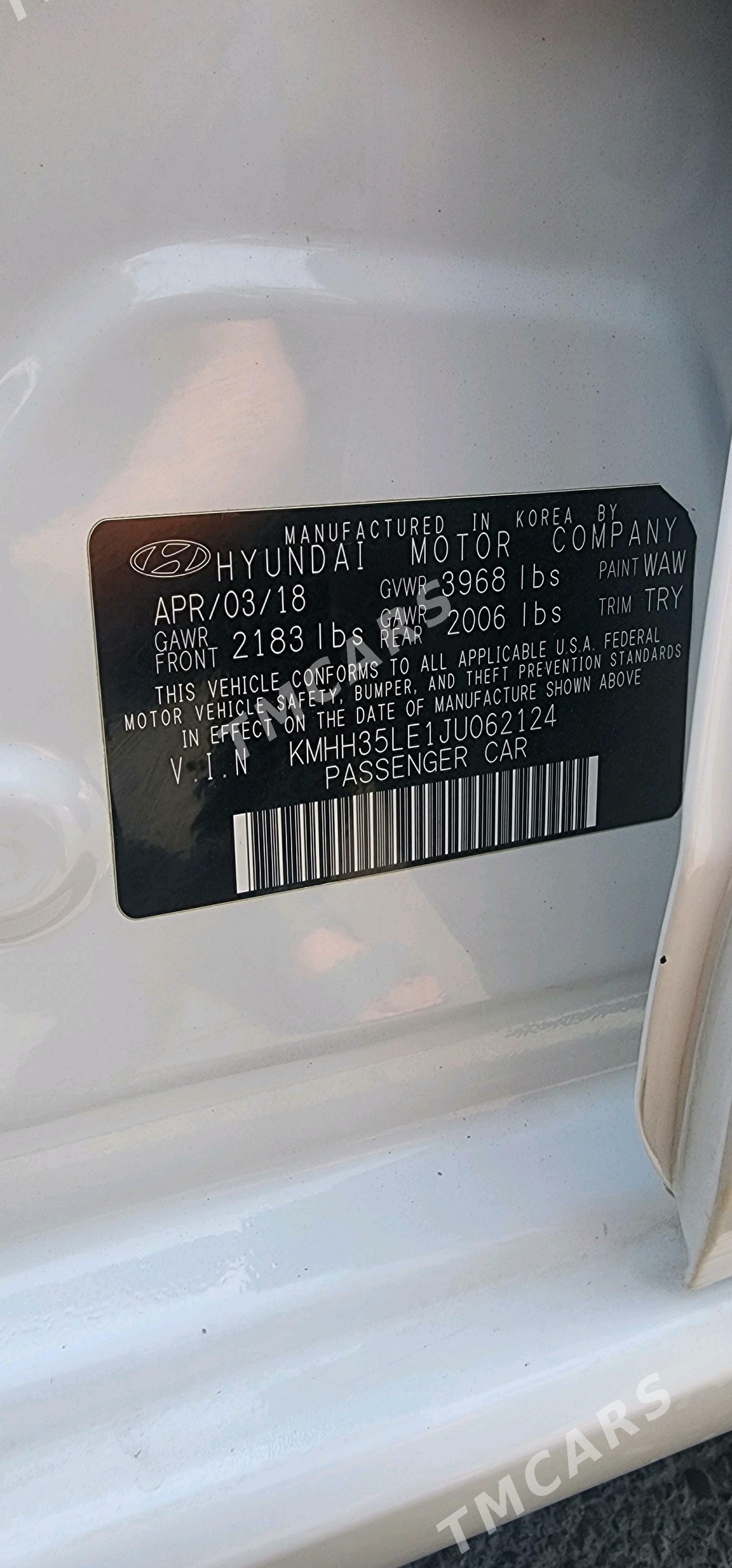 Hyundai Elantra 2018 - 185 000 TMT - Aşgabat - img 8