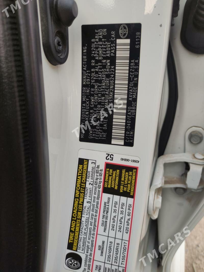Toyota Camry 2022 - 330 000 TMT - Türkmenabat - img 2