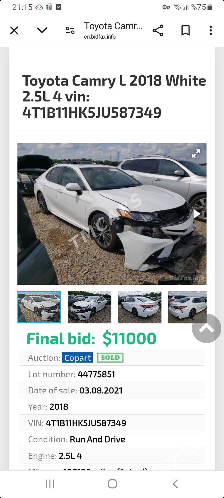 Toyota Camry 2018 - 355 000 TMT - Aşgabat - img 2
