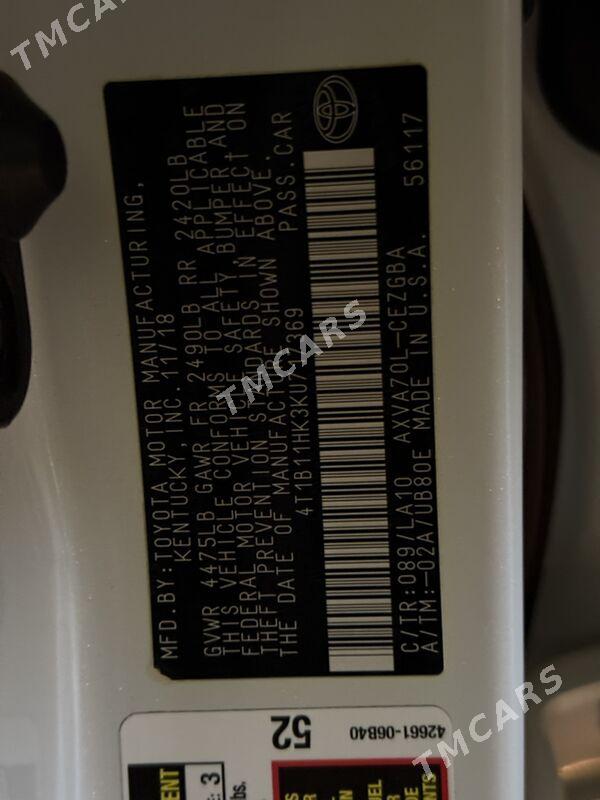 Toyota Camry 2019 - 362 000 TMT - Aşgabat - img 7