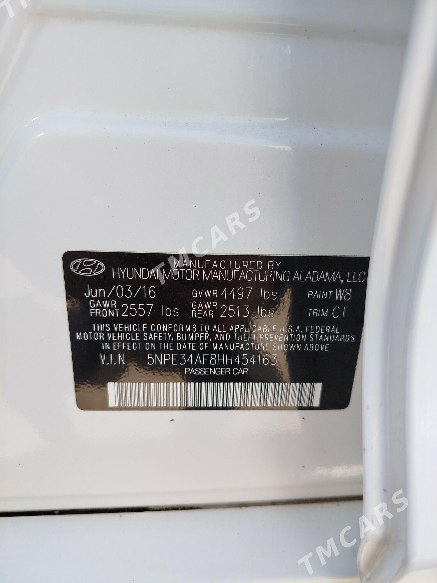 Hyundai Sonata 2016 - 195 000 TMT - Aşgabat - img 6