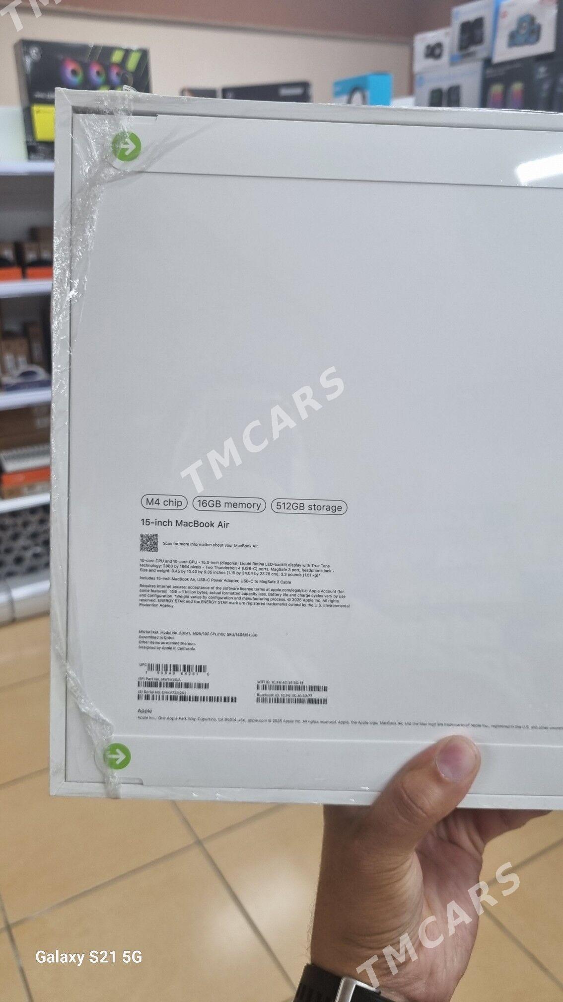 Macbook Air15/M4/16GB/512GB - Aşgabat - img 5