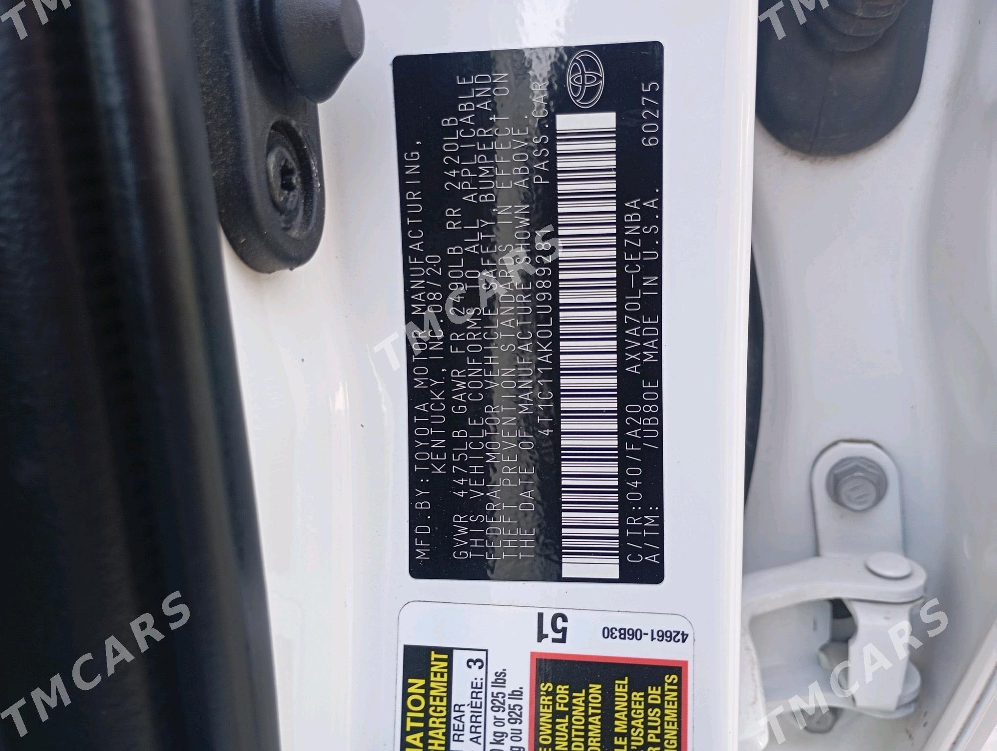 Toyota Camry 2020 - 295 000 TMT - Mary - img 6