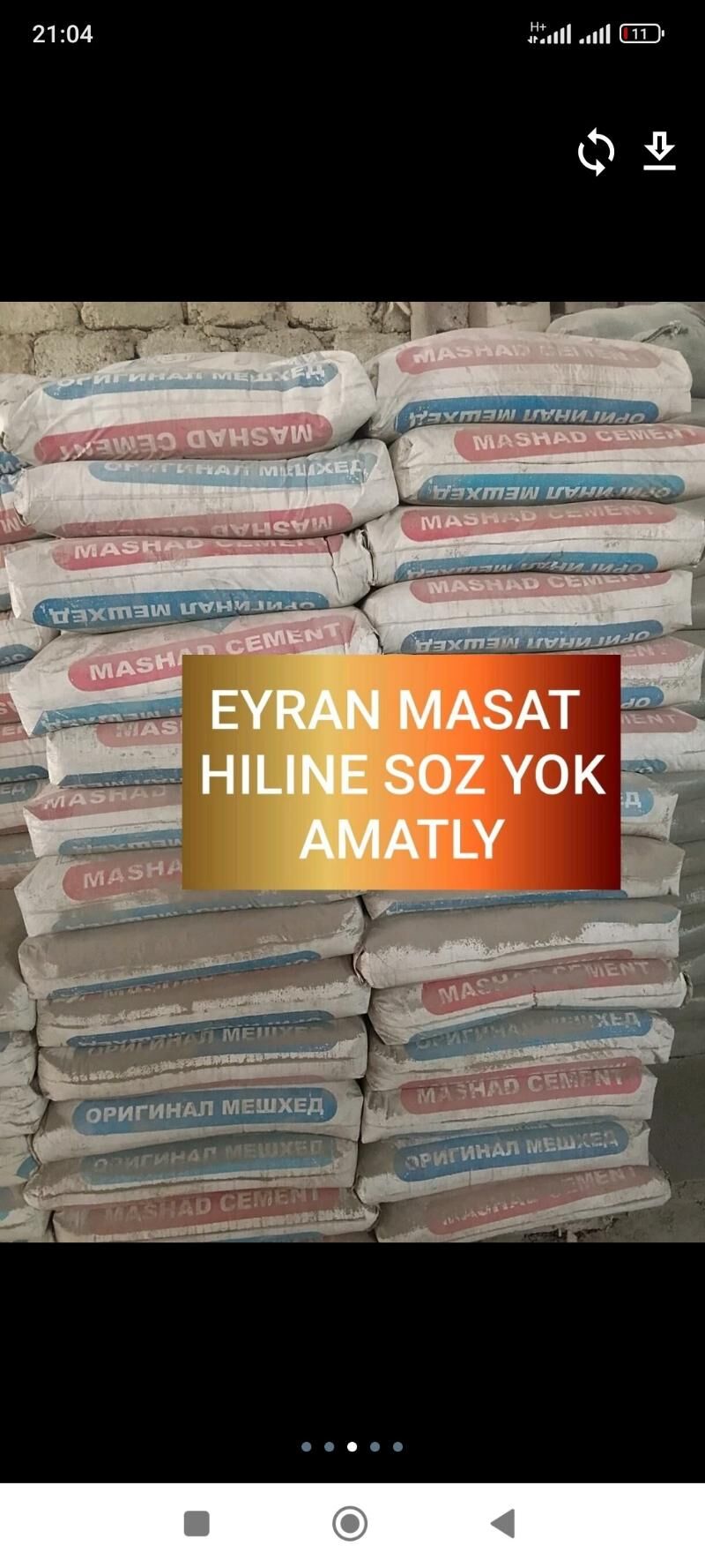 BÏŞEN SARY KERPÏÇ MITI SEMENT - Bedew - img 4