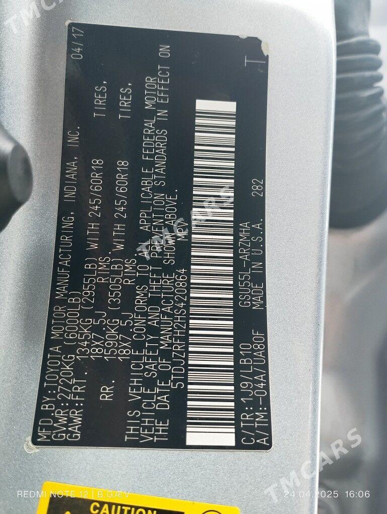 Toyota Highlander 2017 - 420 000 TMT - Туркменабат - img 8