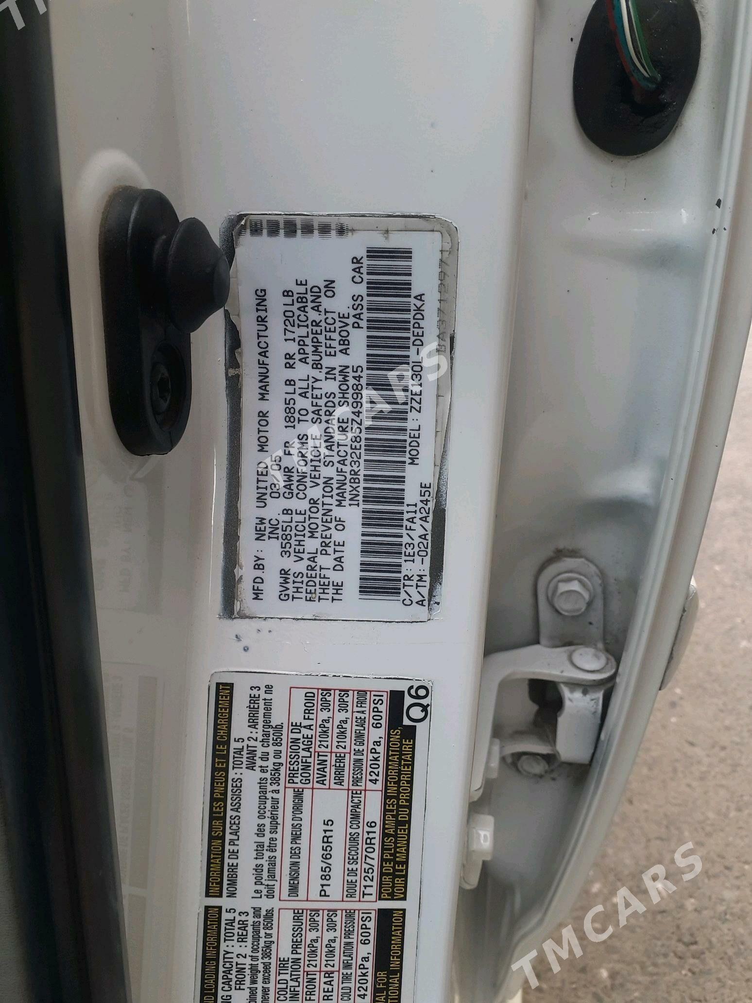 Toyota Corolla 2005 - 120 000 TMT - Aşgabat - img 6