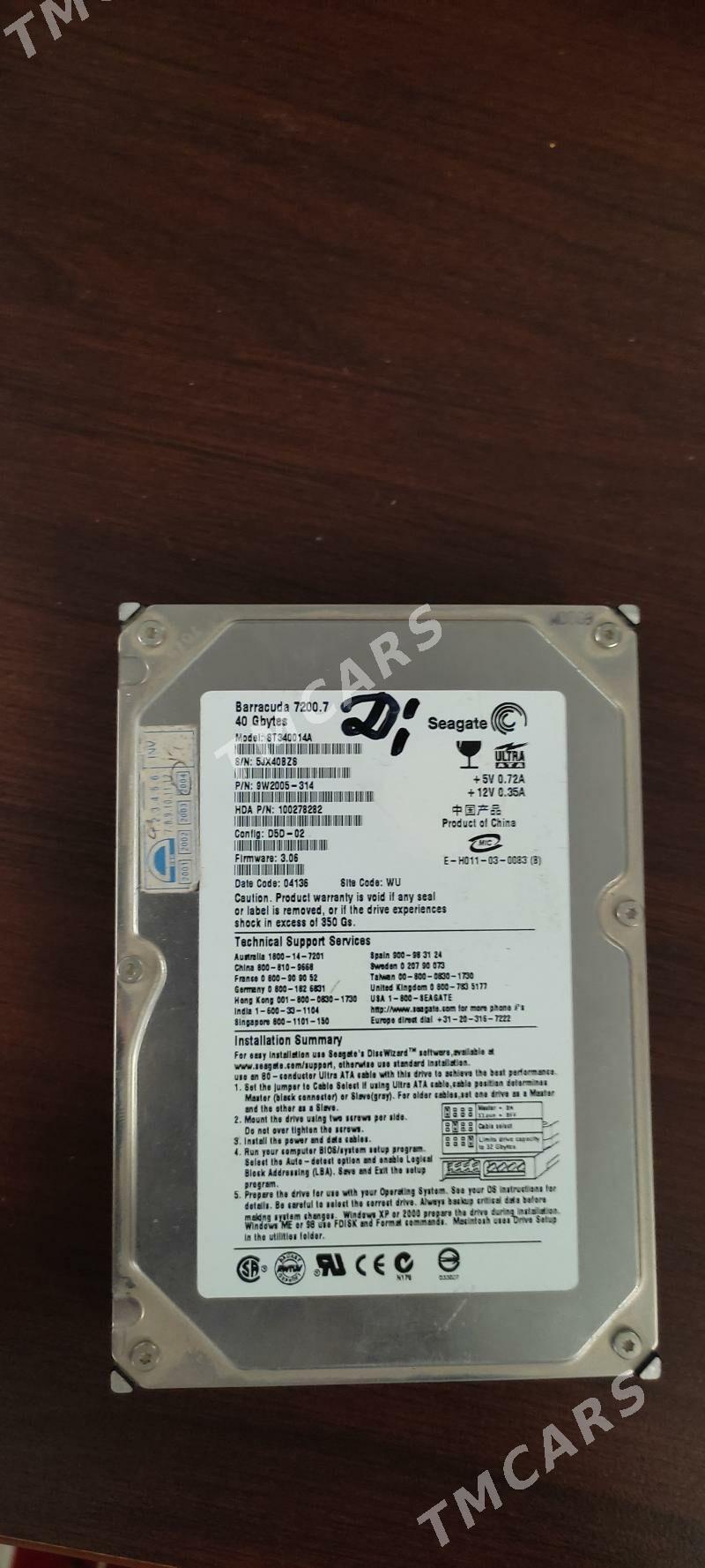 hdd 40gb ide - Ашхабад - img 2
