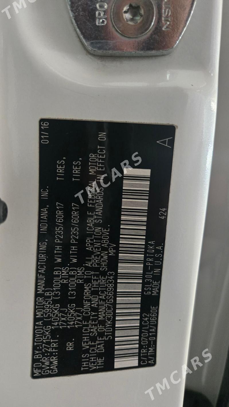 Toyota Sienna 2016 - 415 000 TMT - Aşgabat - img 4