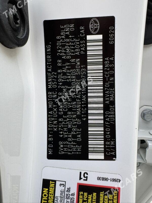 Toyota Camry 2022 - 331 000 TMT - Balkanabat - img 9