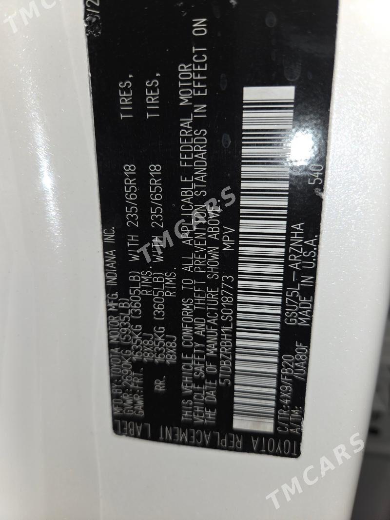 Toyota Highlander 2020 - 450 000 TMT - Mary - img 2