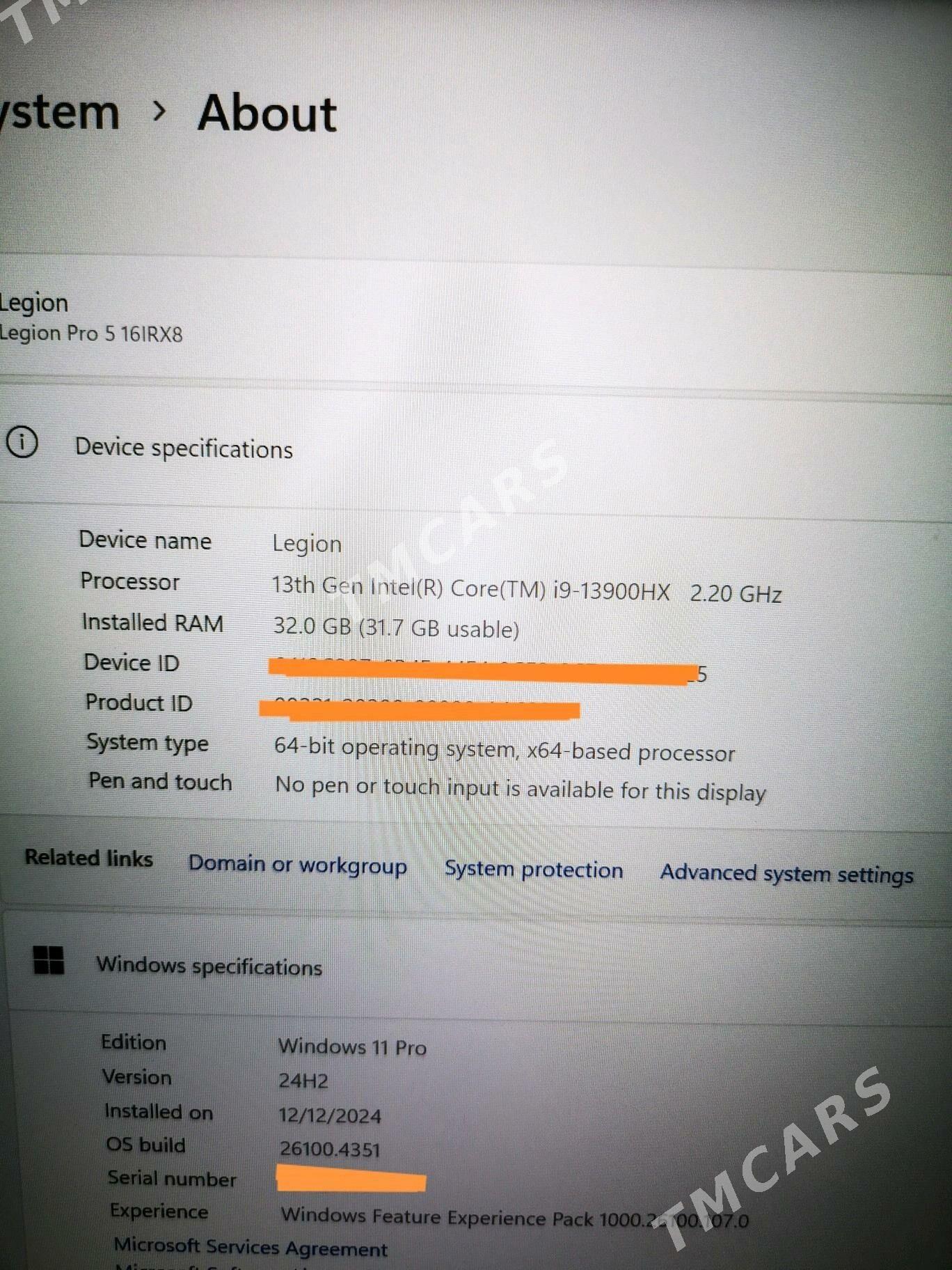 Lenovo Legion Pro 5 i9 13900HX - Ашхабад - img 6