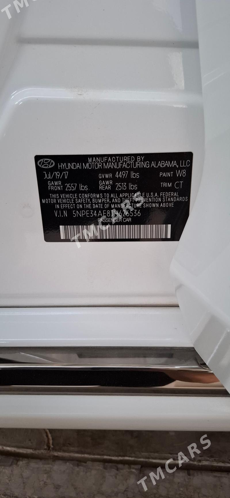 Hyundai Sonata 2017 - 220 000 TMT - Aşgabat - img 1