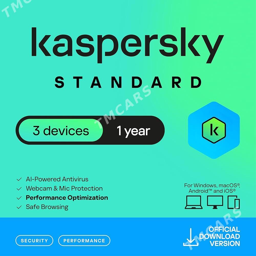 Антивирус Kaspersky 3 Enjam 1 Yyl - Aşgabat - img 1