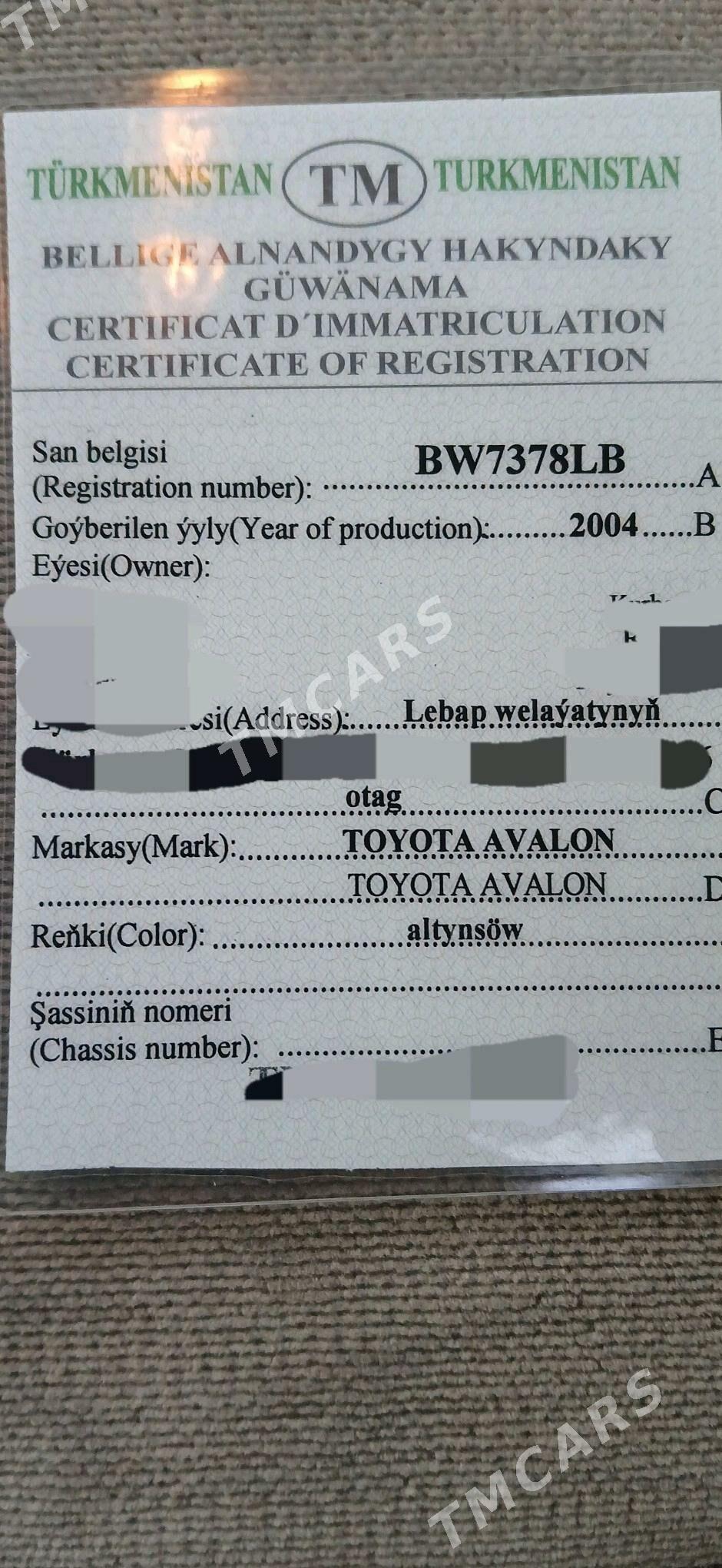 Toyota Avalon 2004 - 200 000 TMT - Туркменабат - img 7
