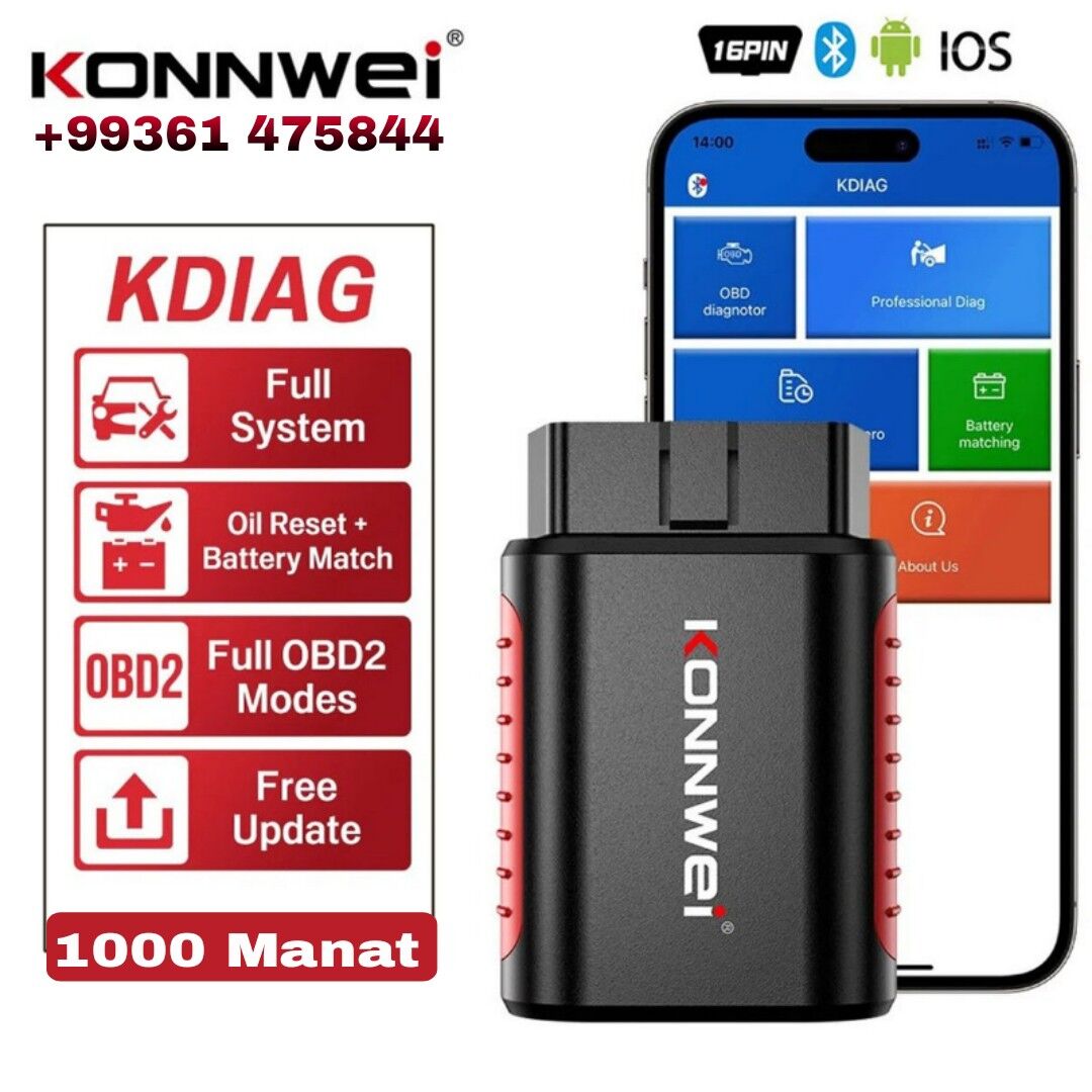 KONNWEI KDIAG DIAGNOSTIKA OBD2 1 000 TMT - Aşgabat - img 4