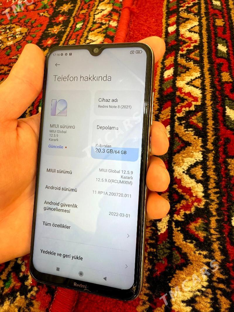 Redmi Note 8 (2021) - ул. Подвойского (Битарап Туркменистан шаёлы) - img 2