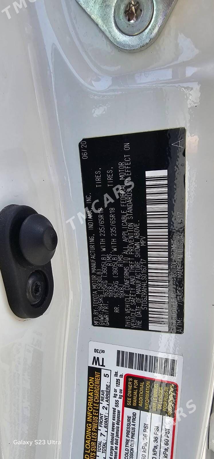 Toyota Highlander 2020 - 635 000 TMT - Ашхабад - img 5