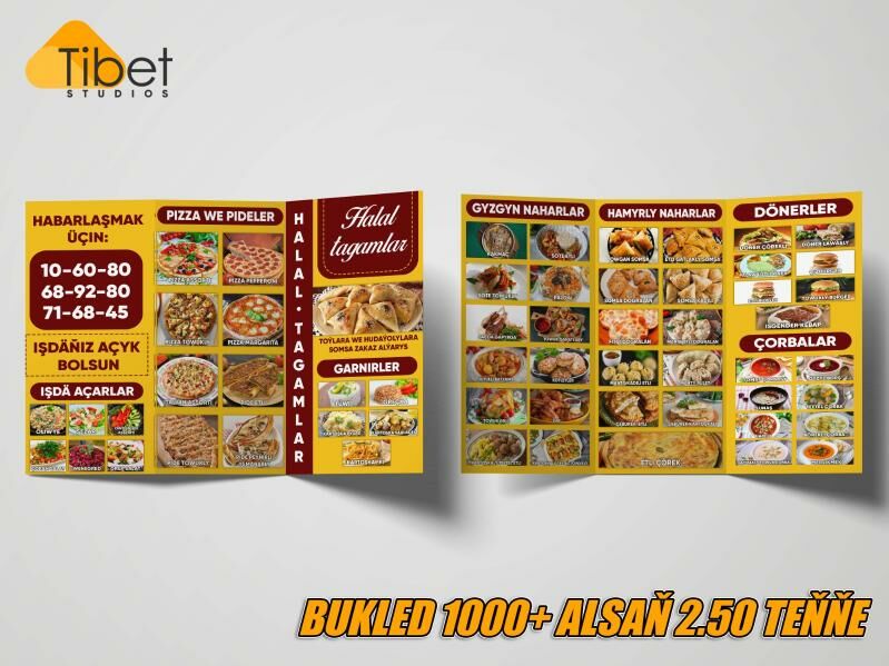 flayer buklet menyu - Aşgabat - img 2