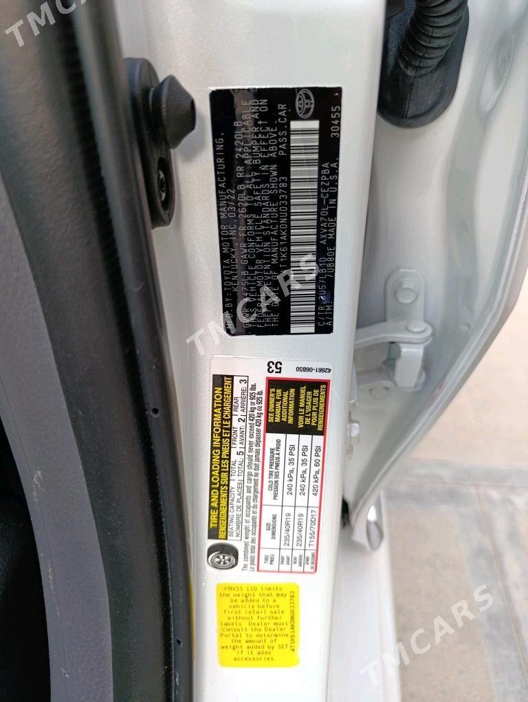 Toyota Camry 2022 - 400 000 TMT - Mary - img 3
