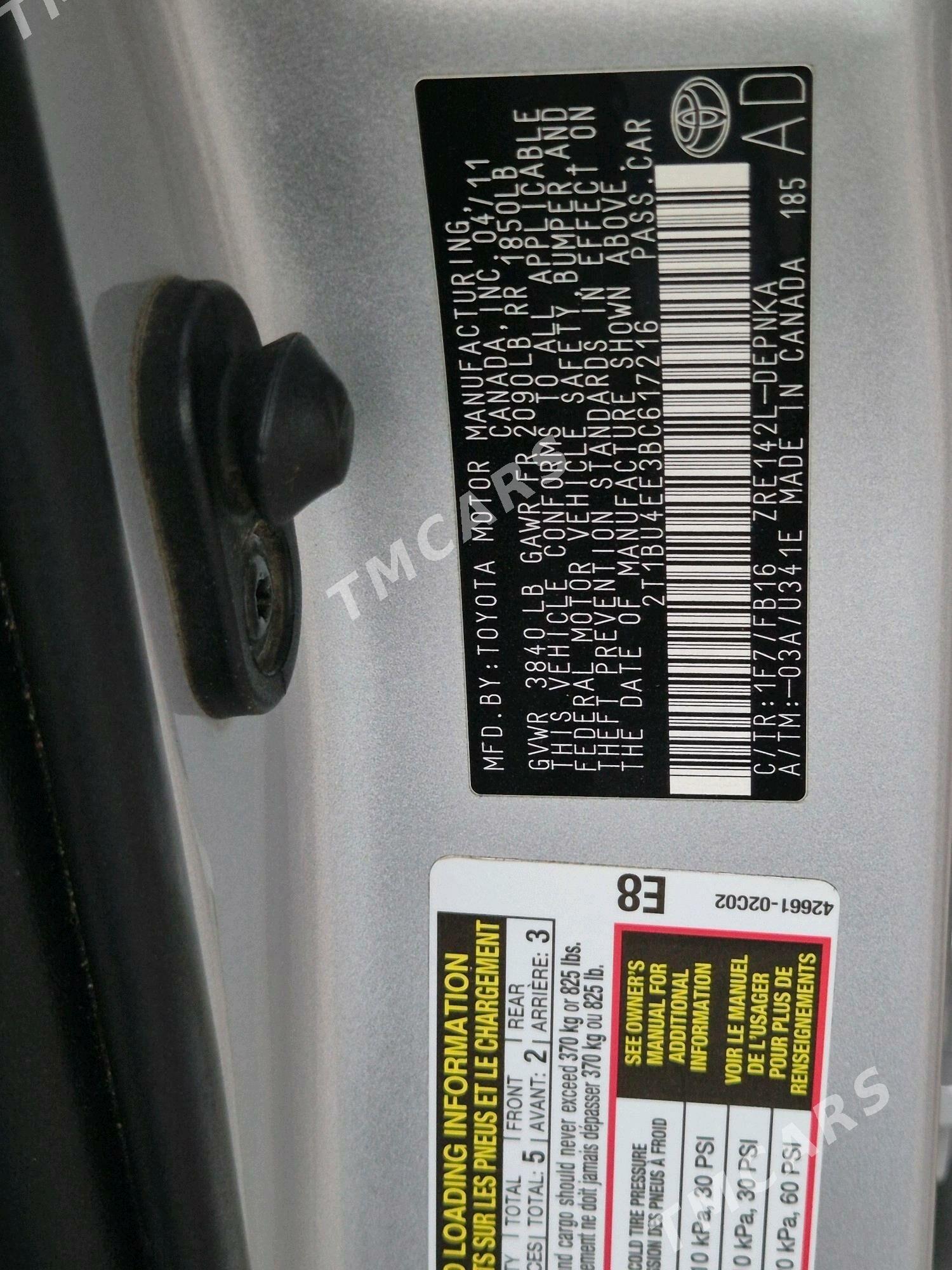 Toyota Corolla 2011 - 162 000 TMT - Gyzylarbat - img 10