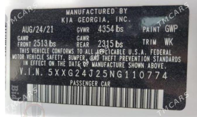 Kia K5 2021 - 260 000 TMT - Aşgabat - img 6