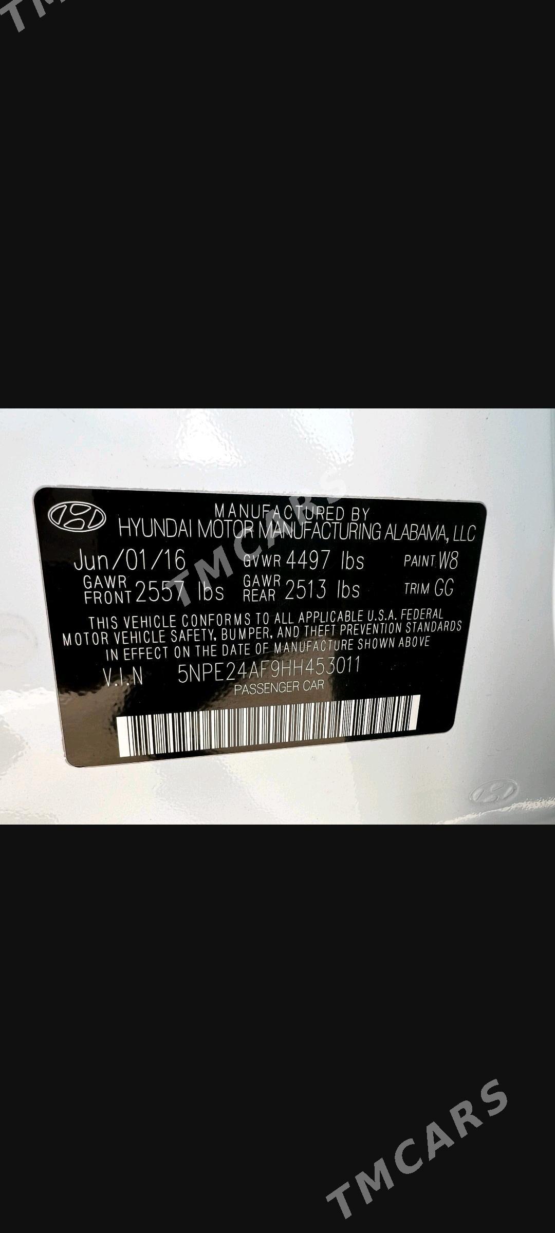 Hyundai Sonata 2016 - 170 000 TMT - Мары - img 7