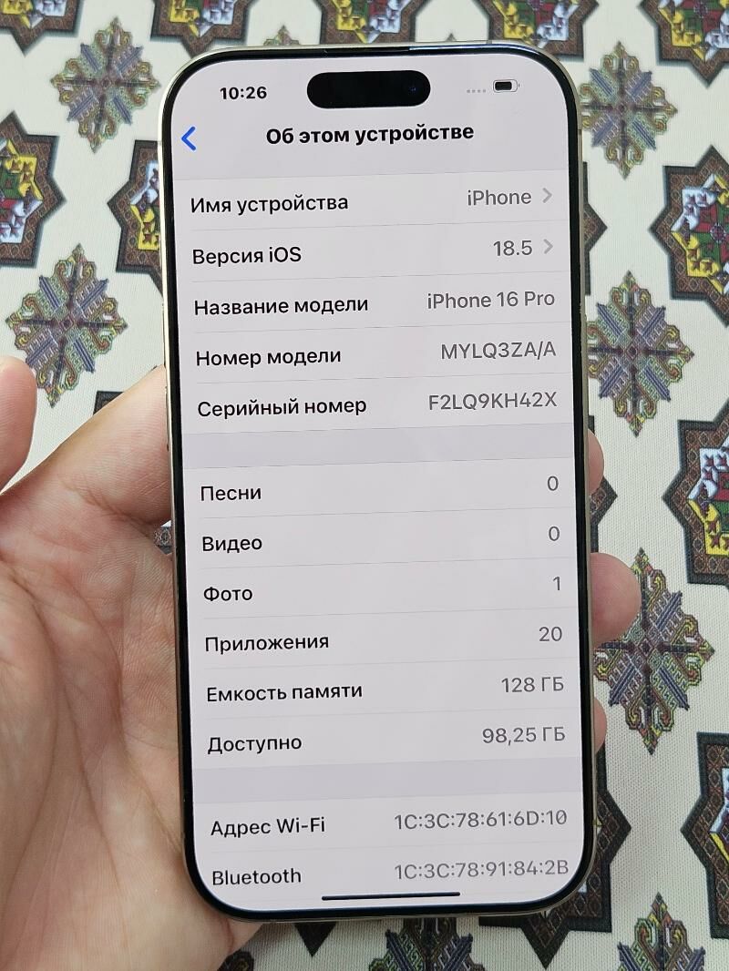 iphone 16pro 100% 128gb ZA - Aşgabat - img 4