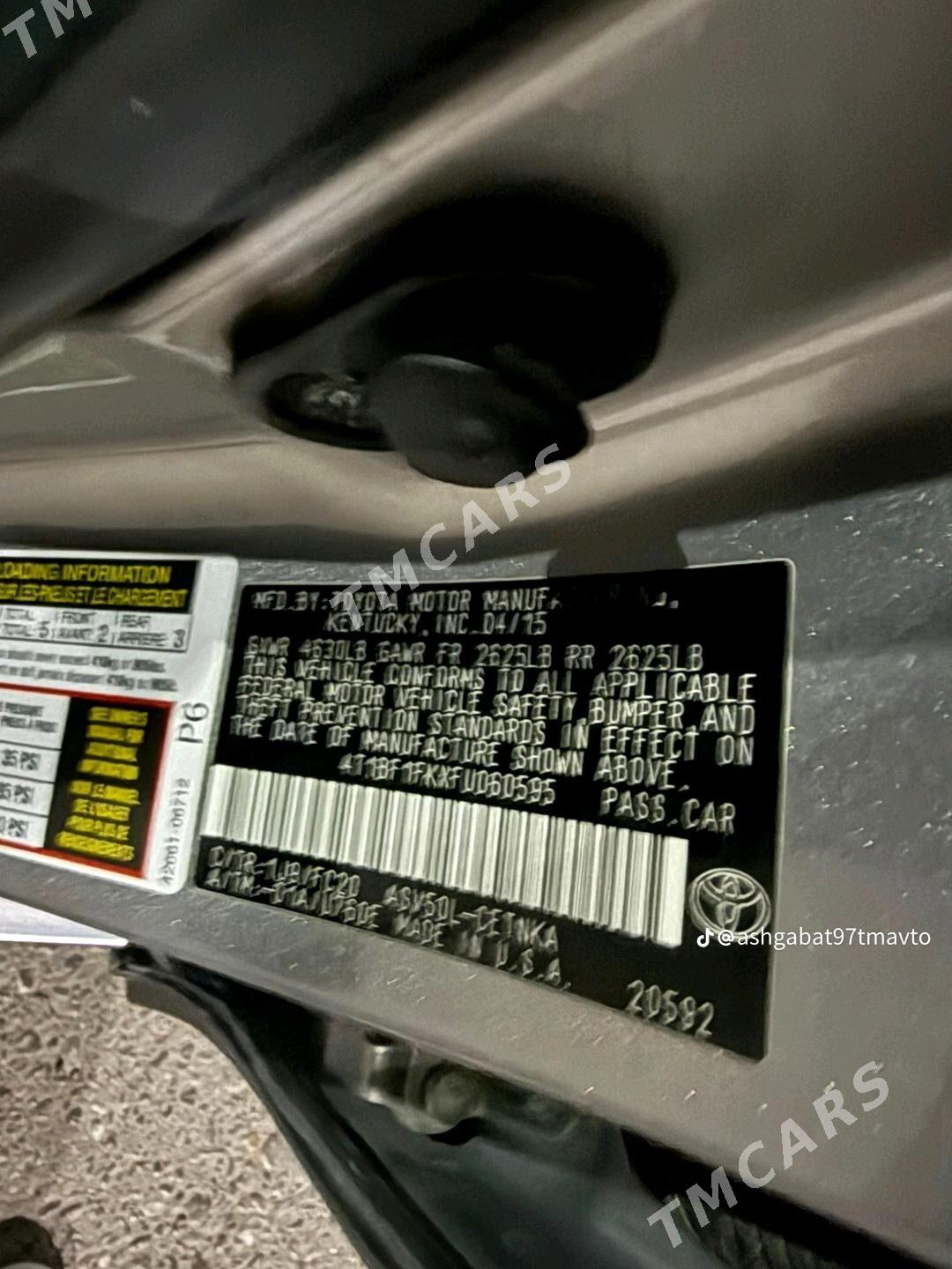 Toyota Camry 2015 - 253 000 TMT - Ашхабад - img 6