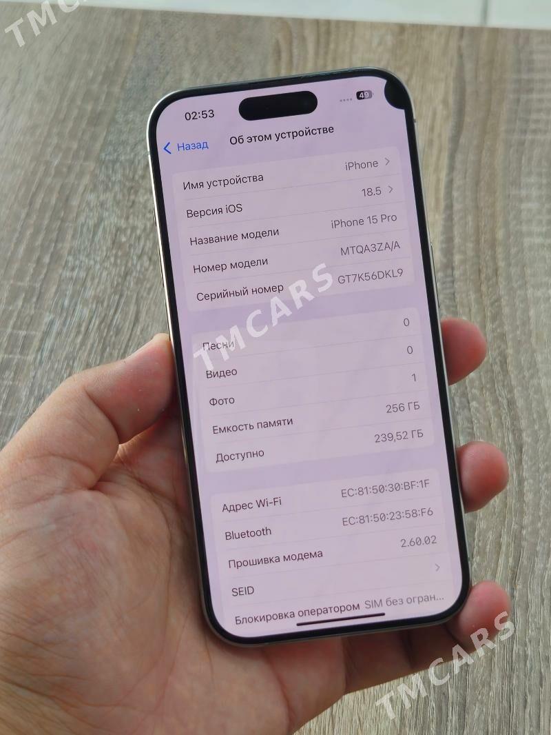 iphone 15pro 256gb - Aşgabat - img 3