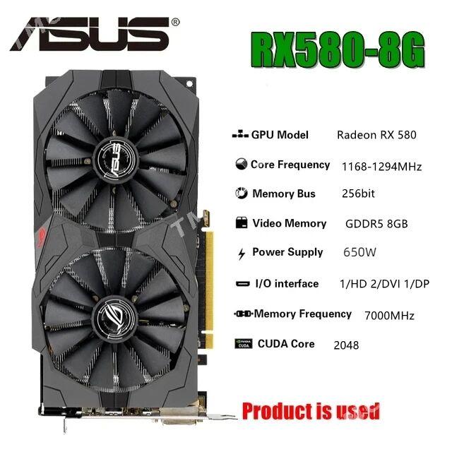 ASUS RX 580 8GB 256 BIT - Türkmenabat - img 2