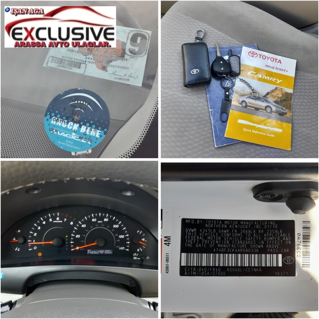 Toyota Camry 2010 - 189 000 TMT - Гёкдепе - img 9