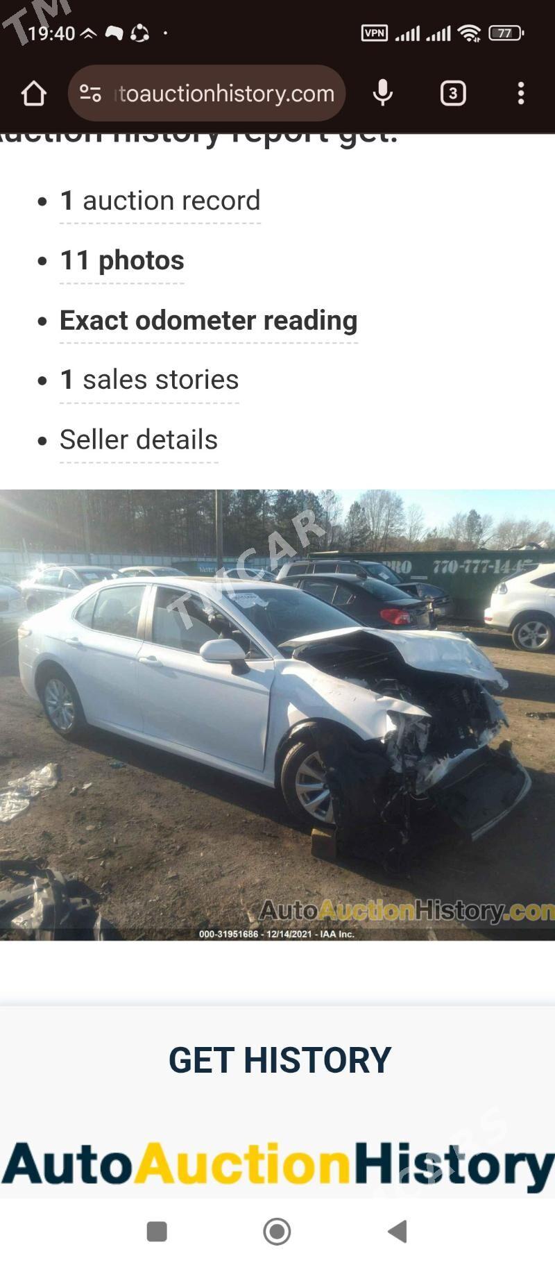 Toyota Camry 2018 - 289 000 TMT - Baýramaly - img 2