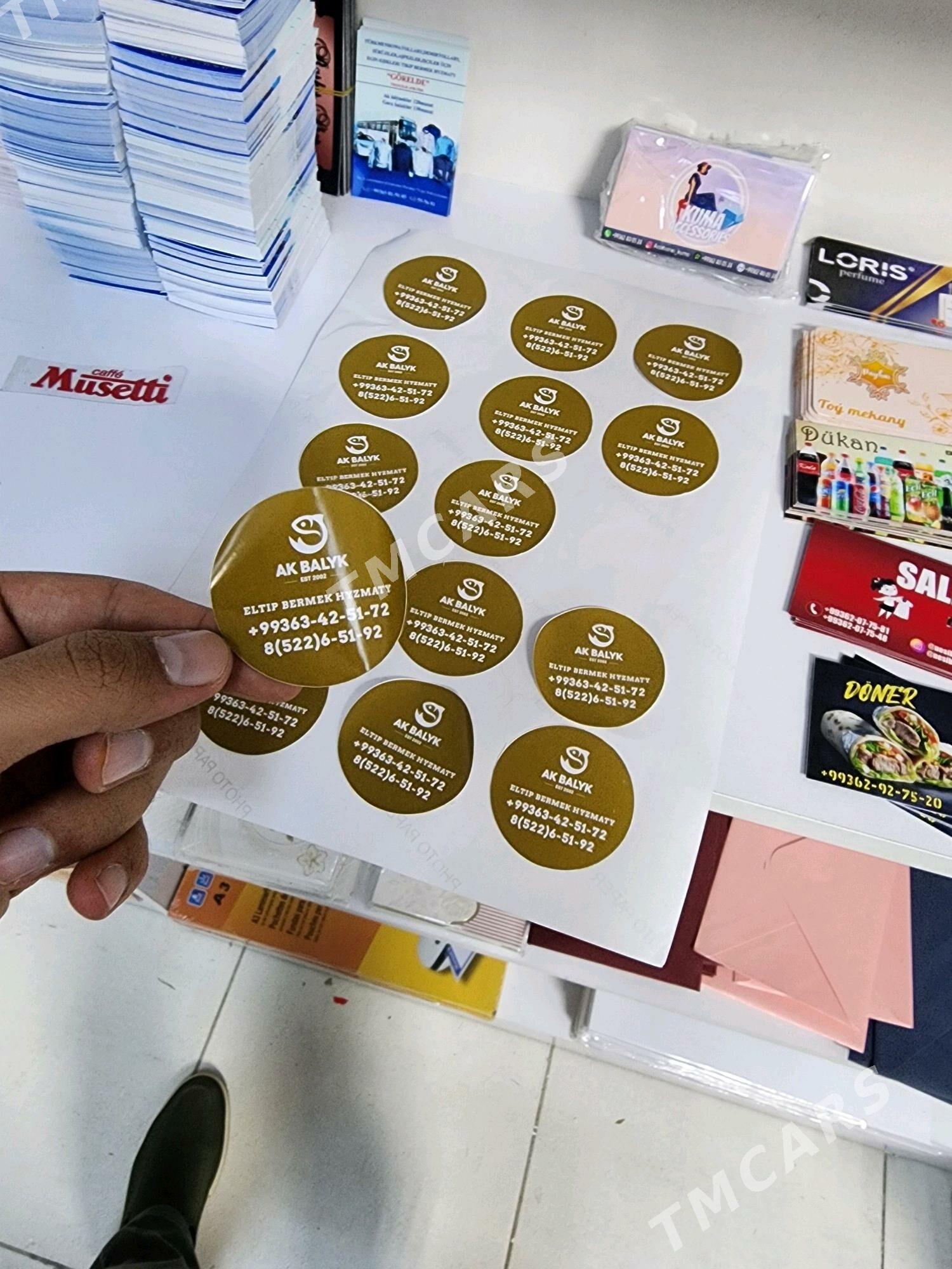 STIKER NAKLEYKA WIZITKA REKLAM - Ашхабад - img 6
