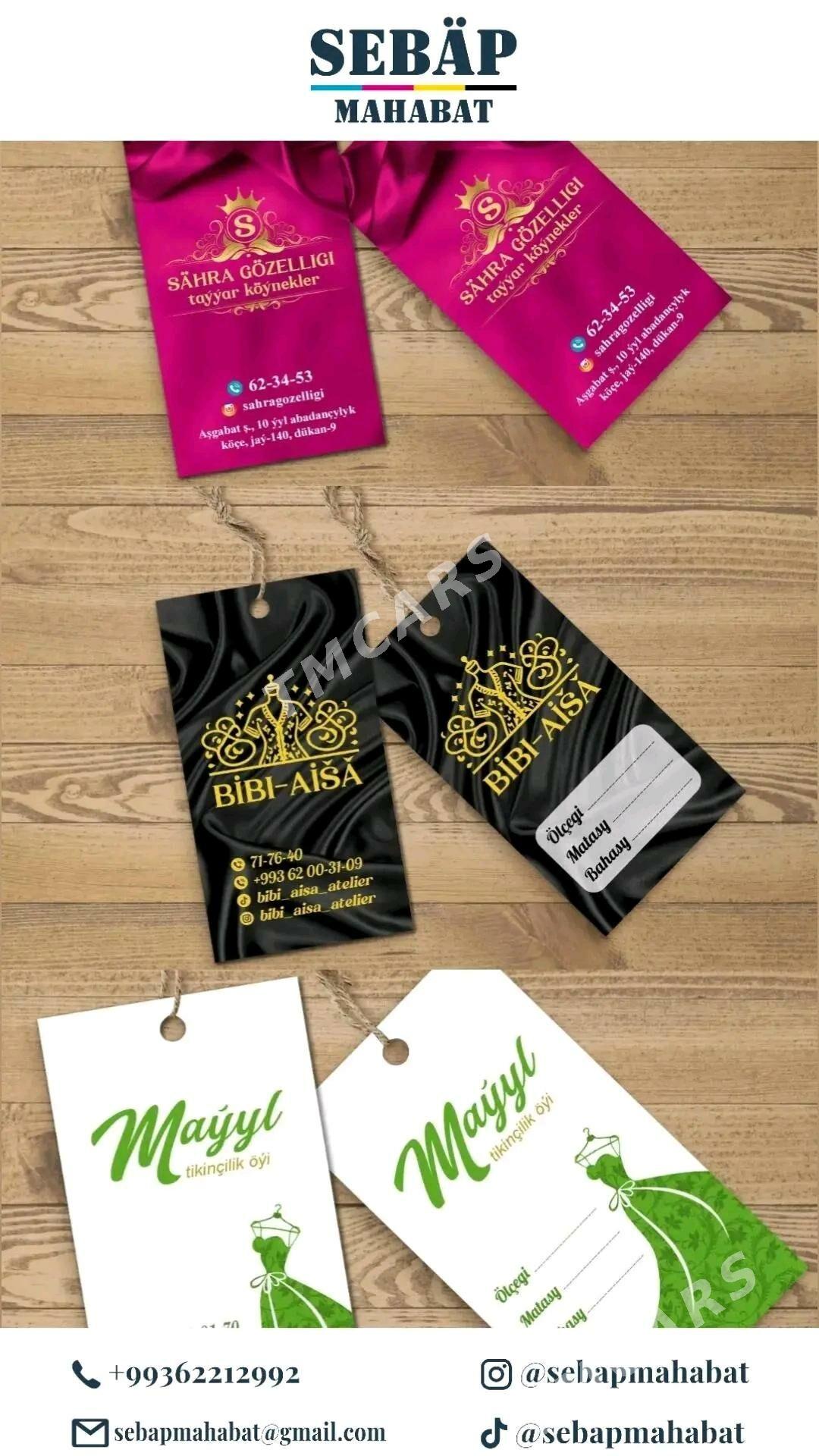 STIKER NAKLEYKA WIZITKA REKLAM - Ашхабад - img 4