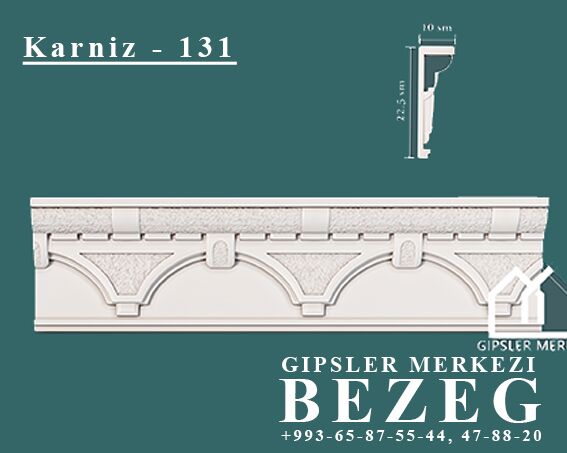 Nagyşly karnizler gips/гипс - ул. Московская (10 йыл абаданчылык ш.) - img 7