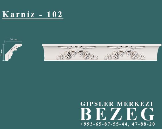 Nagyşly karnizler gips/гипс - ул. Московская (10 йыл абаданчылык ш.) - img 2