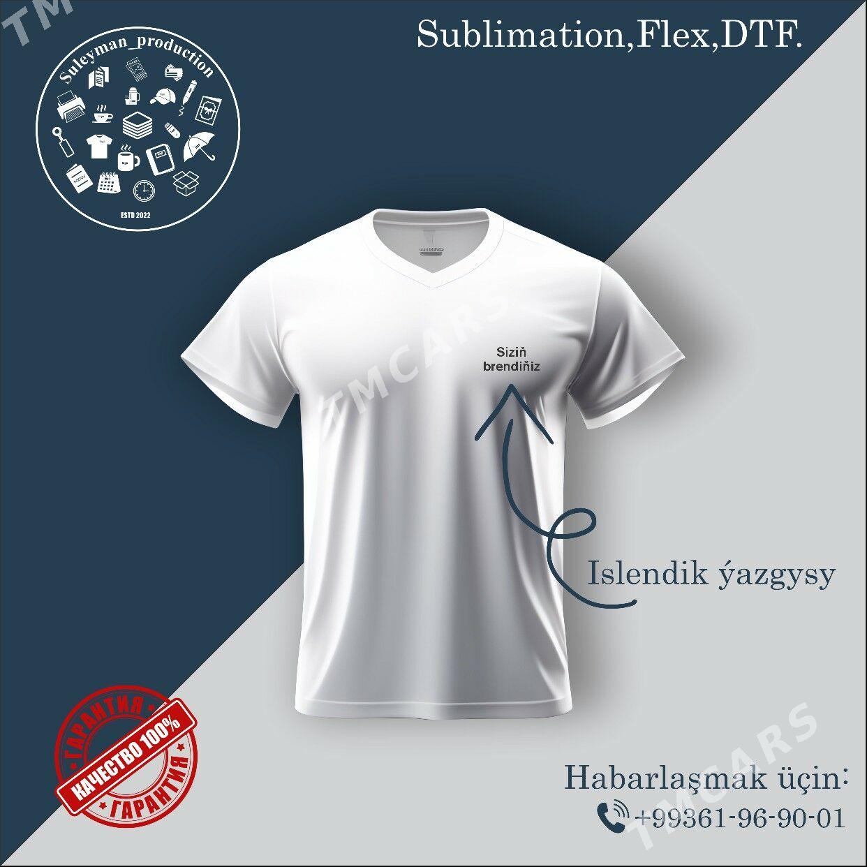 DTF FUTBOLKA MAYKA LOGO PECAT - Ашхабад - img 4