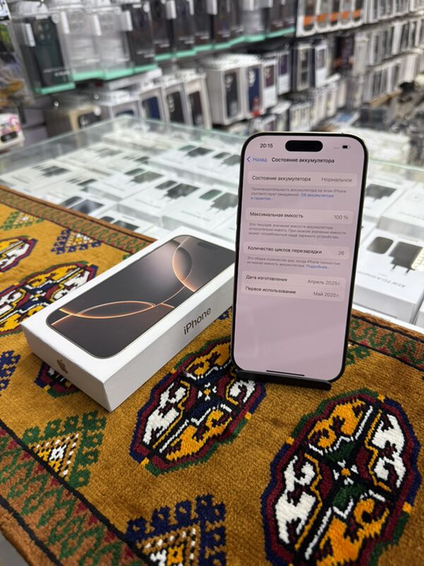 iPhone 16 pro 128GB 2sim 100% - Garaşsyzlygyň 15 ýyllygy Söwda Merkezi - img 2