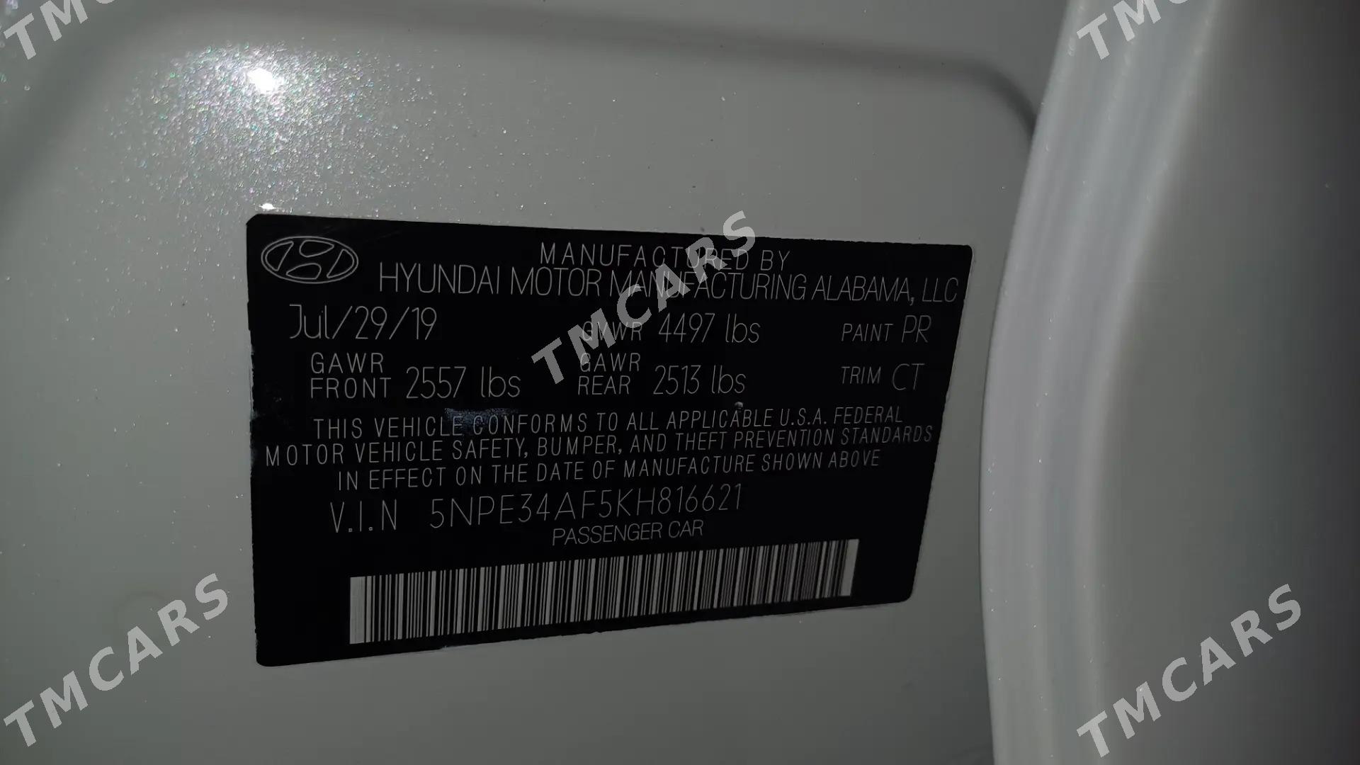 Hyundai Sonata 2019 - 220 000 TMT - Mary - img 3